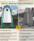 Extra Tall Pop Up Privacy Shower Tent For Camping And Beach Trips Easy Up Changing Room And Dressing Space Rain Shelter Sun Shade Canopy Perfect For Hiking Picnics Fishing In Army Green with lightweight design and easy setup.