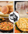 Electric Tortilla Press Machine 2000W With Adjustable Temp Control heated plate, pancakes, flatbreads, and pizza.