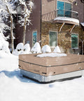 Waterproof 600D Polyester Square Hot Tub Cover For Outdoor Spas 85 By 85 Inch All Weather Protection Against Rain Snow Leaves Dust