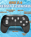 Remote control for Amphibious RC Car That Rips On Land And Water 4WD Waterproof Monster With Water Gun 2 4GHz Battle Ready
