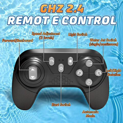 Remote control for Amphibious RC Car That Rips On Land And Water 4WD Waterproof Monster With Water Gun 2 4GHz Battle Ready