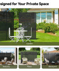 Outdoor Privacy Screen 72 Inch High By 47 Inch Wide Freestanding Decorative Panel With Stand Weather Resistant Divider