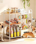 All In One Dog Toy Storage Organizer For Living Room With Toy Shelf Collar Rod Can Dispenser And Leash Holder Multi Functional Dog Basket