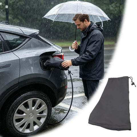 Magnetic EV Port Protector Hella Waterproof Plug Cover With Strong Grip Magnet for EV charging during rain.