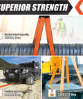Beefy Heavy Duty Lift Sling Strap 2 Inch Wide By 10 Feet, nylon, lifting heavy loads, orange visibility, 18800 lb capacity images