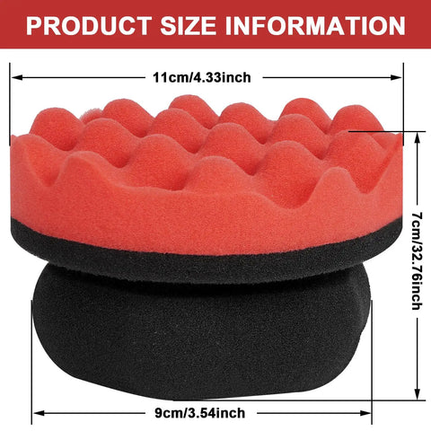 Two Pack Large Tire Shine Applicator Pads With Hex Grip For Even Coats Of Tire Shine Reusable Foam Detailing Sponge Tool