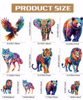 Colorful Animal Iron On Transfers Set 10 Heat Transfer Stickers For T Shirts Hoodies Jackets And DIY Clothing DTF Ready To Press size chart