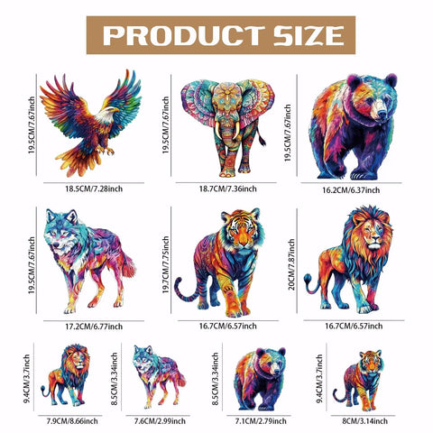 Colorful Animal Iron On Transfers Set 10 Heat Transfer Stickers For T Shirts Hoodies Jackets And DIY Clothing DTF Ready To Press size chart
