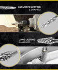 BLENCEE 20-piece carbide burr set with 1/8 in shank; double-cut die grinder bits for metalworking