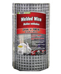 1 Inch By 1 Inch Welded Wire Fence In 16 Gauge Galvanized Steel 24 Inch High By 100 Foot Roll displayed vertically in retail package
