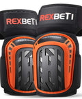 Heavy Duty Work Knee Pads For Men With Gel Foam Cushions Anti Slip Padding For Construction Gardening And Cleaning Orange