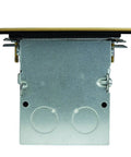 Tamper-Resistant Weather-Resistant 1-Gang Floor Box Kit With Screw Cap Cover for wood tile carpet floors, front view
