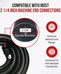 Heavy Duty Vacuum Hose Replacement Extension For Wet And Dry Vacuums Tough As Nails Crushproof Industrial Grade 25 ft connector