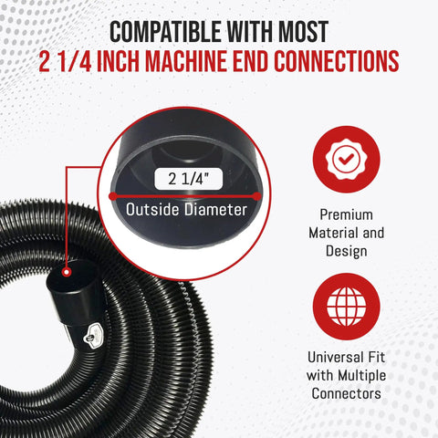 Heavy Duty Vacuum Hose Replacement Extension For Wet And Dry Vacuums Tough As Nails Crushproof Industrial Grade 25 ft connector