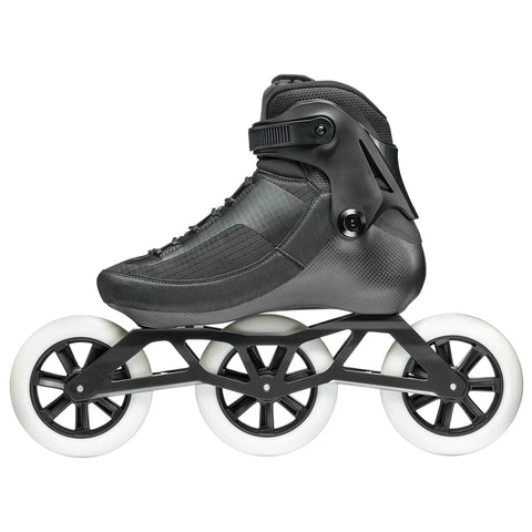 BOA 125 Inline Skates for Adults, black unisex fitness skates with carbon vented shell, 125mm wheels, and extruded aluminum frame