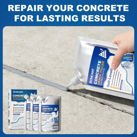 Go To Self Leveling Concrete Crack Filler With Fast Drying Waterproof Sealant High Flexibility And Strong Adhesion applied on concrete