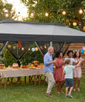 10x20 Pop Up Gazebo With One Push Setup Ez Up Canopy Tent Mosquito Netting And Vented Roof Upgraded Metal Frame at outdoor party
