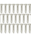 Top Shelf Tough As Nails Door Hinge Screws Satin Nickel Finish Pack Of 25, 9 X 1 Inch Solid Alloy Steel Screws