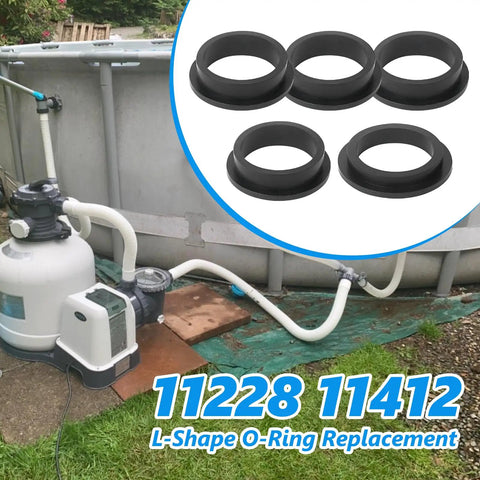 Five Piece Pool Pump Hose Seal Ring Replacement Kit 11228 And 11412 O Rings beside Intex sand filter pump system