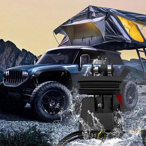 Universal Passenger Side Dual Brake Pedal Conversion Kit, adjustable height, black, in outdoor setting, driving instructor rig.
