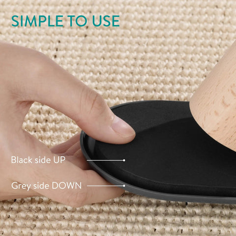 Installing Sixteen Piece 6 Inch Oval Furniture Sliders For Carpet Glide Heavy Sofas Chairs Tables And More Across Carpeted Floors