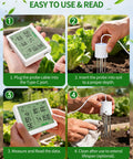 Four-step guide using Seven In One Digital Soil Test Kit With PH Sunlight Fertility Soil And Air Temperature Humidity Meter