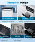 Hassle Free Portable Top Load Washing Machine With 15.7 Lbs Capacity And Fully Automatic Controls showing anti-corrosion shell and lint filter.