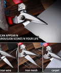 Heavy Duty Industrial Scissors For Home And Workshop Use, Aviation Tin Snips Cutting Metal, Wire, Carpet