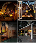 Lit LED Flame Tiki Torch Bluetooth Speaker Set With Flickering Flame TWS True Wireless Stereo outdoor and indoor use scenes