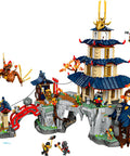 NINJAGO Tournament Temple City Building Kit For Teens 14 Plus Fans Of Dragons Rising, Epic Battle Arena With Moving Water Mill, Four-Tier Pagoda Model