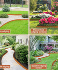 Cor Ten Steel Landscape Edging Kit 20 Ft with Rustic Scalloped Metal Border edging lawns, flower beds, pavers, and gardens