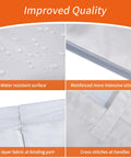 Detailed view of Extra Heavy Duty Laundry Bag With Handles 28 By 36 Inches Silver highlighting water resistance and reinforced stitching
