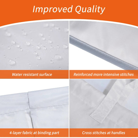 Detailed view of Extra Heavy Duty Laundry Bag With Handles 28 By 36 Inches Silver highlighting water resistance and reinforced stitching