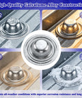 Heavy Duty Metal Roof Screw Caps 100 Pack Galvalume Rustproof Waterproof Covers in various weather conditions.