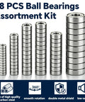 Dope 68 Pcs Ball Bearing Assortment Kit With Carbon Steel Deep Groove Bearings in various sizes for skates and DIY projects