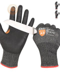 Two Pairs A9 Cut Resistant Work Gloves for Men with Touchscreen Capability Reinforced Thumb and Premium HPPE Steel Fiber Blend