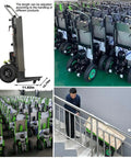 Heavy Duty Electric Stair Climbing Hand Truck Cart 880 Lbs Capacity 1200W Motor Battery Powered Stair Climber Dolly warehouse use