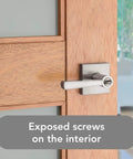 Spyglass Entry Door Handle Reversible Lever With Keyed Lock and SmartKey Rekey Technology Microban protection, satin nickel