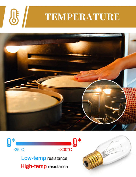 40W T8 E17 Appliance Bulb 120V Microwave Under Hood Stove Light Refrigerator Oven Lava Lamp Replacement 2 Pack high temp