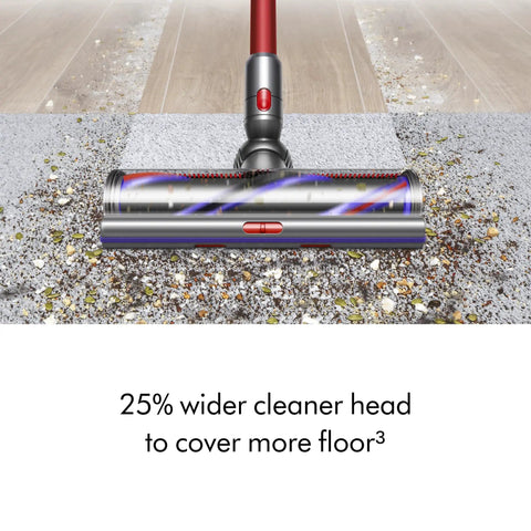 Outsize Cordless Vacuum Cleaner For Large Homes With 60 Minute Runtime 90 Percent More Power refurbished nickel-red vacuum.