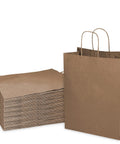 Super Handy Small Brown Kraft Paper Bags With Handles In A Bulk 500 Pack Made From Recycled Eco Friendly Material Perfect For Shopping Gifts Parties