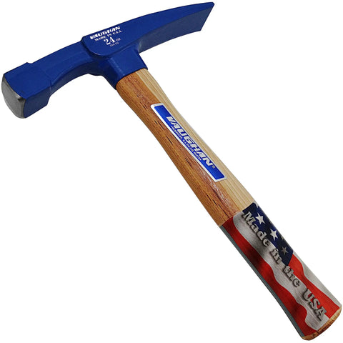 Heavy Duty 24 Oz Brick Hammer For Masonry Work Break Bricks And Concrete Drop Forged American Steel Made In USA