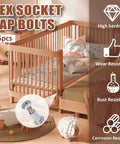 Top Shelf M6x20mm Hex Socket Cap Bolts With Barrel Nuts And Heavy Duty Carbon Steel Fastener Kit Plus M4 Allen Wrench Offering Corrosion Resistant Silver Hardware for furniture assembly