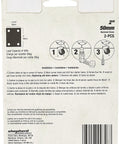 Back packaging of Two-Pack 2-Inch Medium-Duty Plate Casters With Swivel Soft Rubber Wheels showing installation instructions.