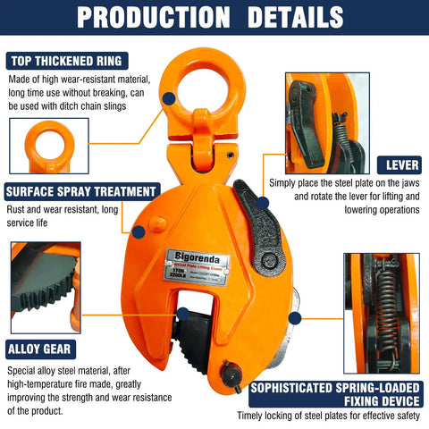 Tough As Nails 1760 Lb Vertical Plate Clamp Grips Up To 0.6 Inches Of Sheet Metal Heavy Duty Flex Ring Steel Hoist That Makes Rough Site Work Flow Like Butter