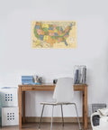 Two Pack Laminated World Map Poster And USA Map Set With Equal Earth Design That Shows Continents At True Relative Size 18 By 29 Inch