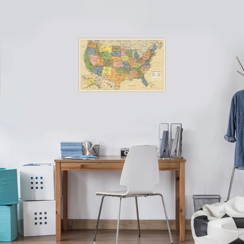 Two Pack Laminated World Map Poster And USA Map Set With Equal Earth Design That Shows Continents At True Relative Size 18 By 29 Inch