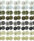 40 Sets Magnetic Snaps For Purses And Bags, 18mm Rustproof Fasteners Replacement Kit In 4 Colors, displayed in rows