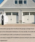 Garage doors featuring Vintage Door Handles And Hinge Set For Carriage House And Barn Doors, highlighting easy installation.