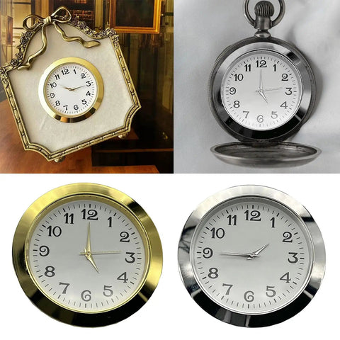 Four 55mm Clock Insert With Arabic Numerals For Watch Repair And Upgrades Durable Alloy Face Insert For Custom Timepieces